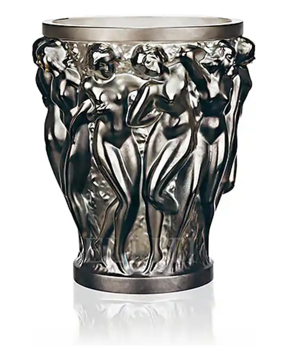 LALIQUE Bacchantes Small 크리스탈 화병 꽃병 블랙 Lalique Bacchantes Small Crystal Vase Black 01804 1/3