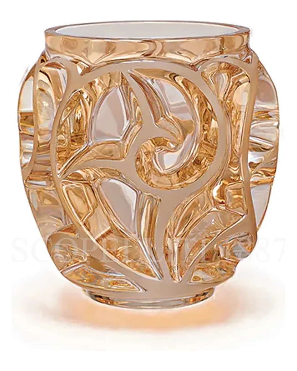 LALIQUE Tourbillons Small 화병 꽃병 골드 Luster Lalique Tourbillons Small Vase Gold Luster 01814 1/3