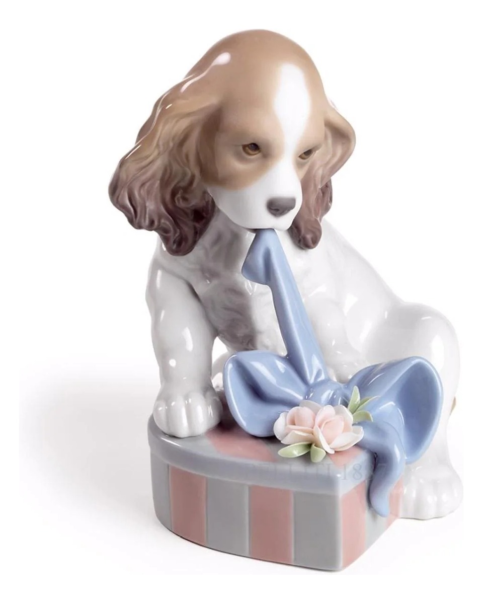 LLADROE Can’T Wait 도그 강아지 포셀린 Figurine LladrOE Can’T Wait Dog Porcelain Figurine 01895 1/2