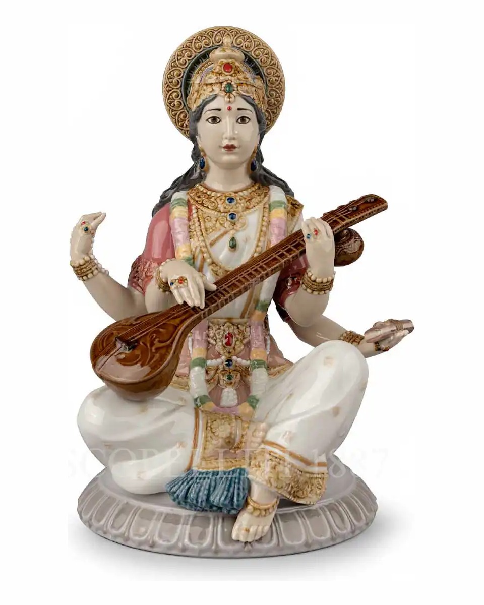 LLADROE Goddess Saraswati Figurine LladrOE Goddess Saraswati Figurine 01922