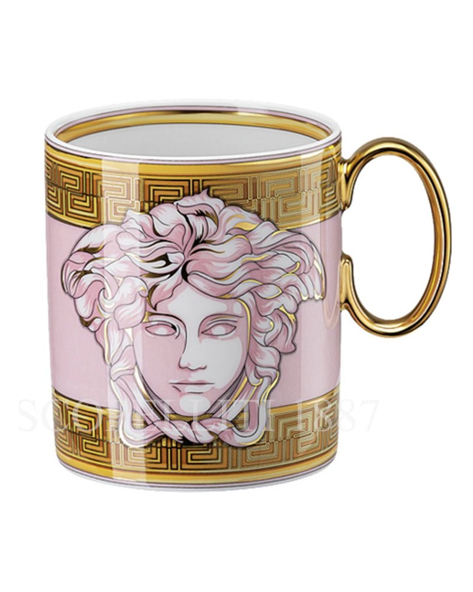 베르사체 머그 with handle 메두사 Amplified 핑크 Coin Versace Mug with handle Medusa Amplified Pink Coin 01966