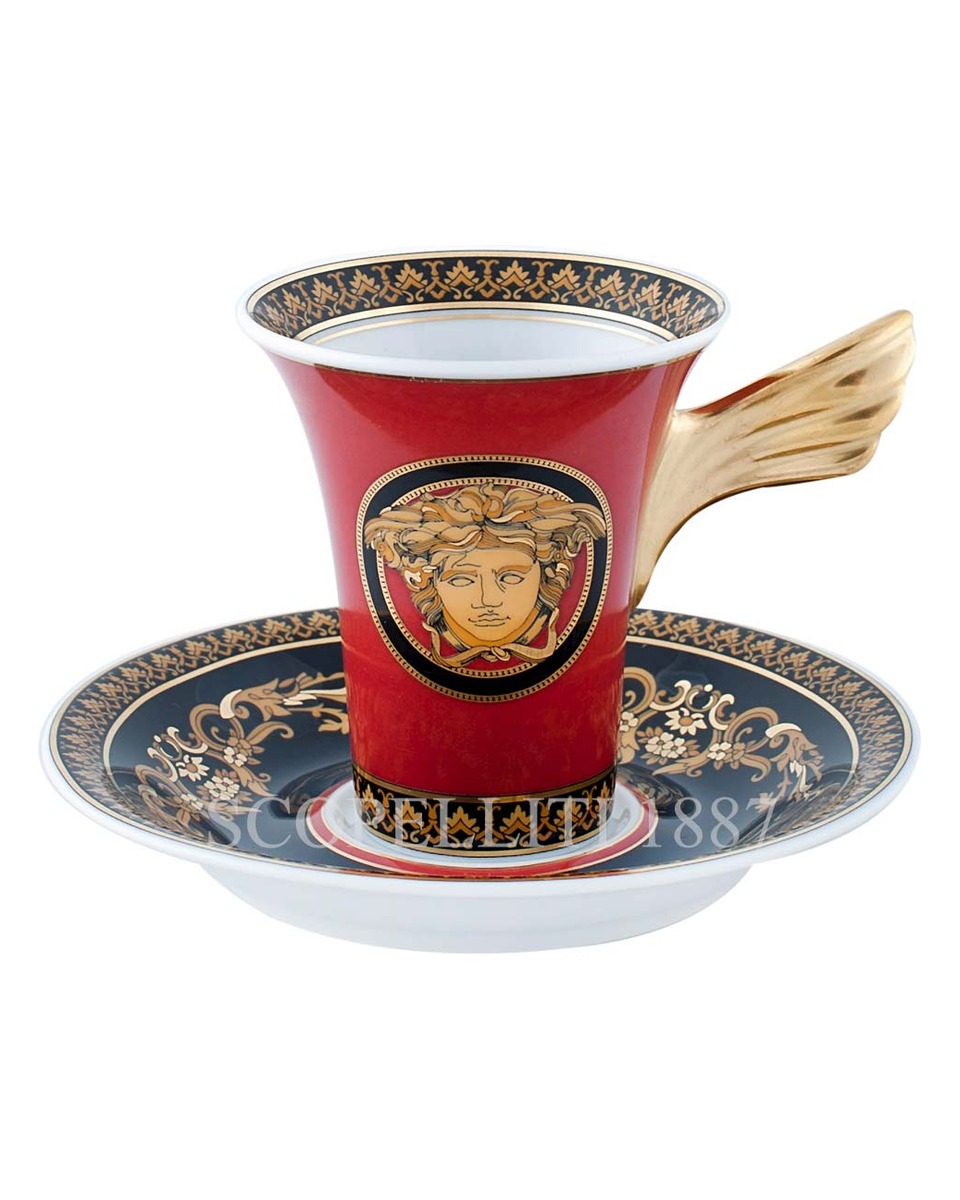 베르사체 Coffee 컵앤소서 메두사 Red Versace Coffee Cup and Saucer Medusa Red 02025