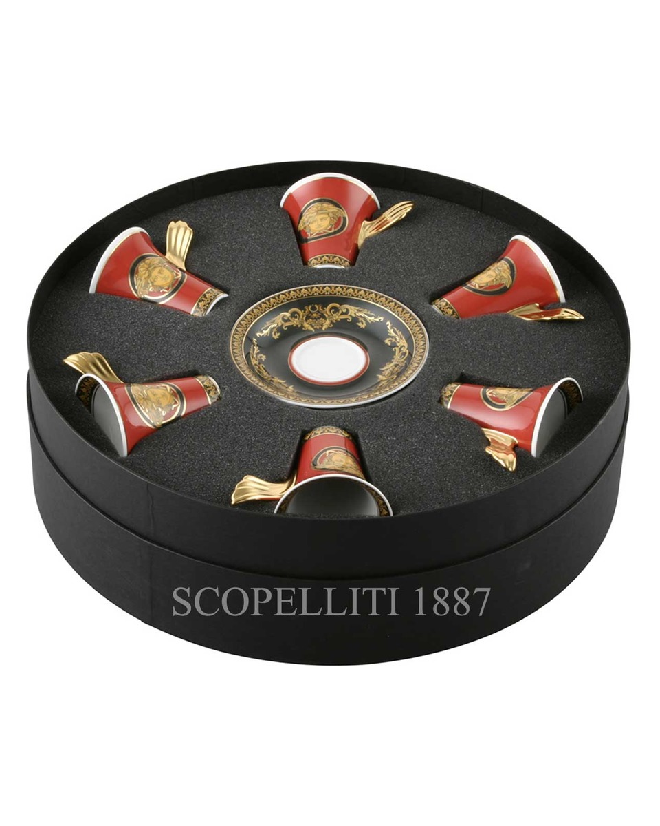 베르사체 Gift Set of 6 에스프레소 컵S and 소서 Le jardin de Versace Gift Set of 6 Espresso Cups and Saucers Le jardin de 02034