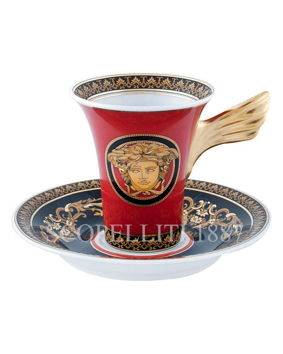 베르사체 Espresso 컵앤소서 메두사 Red Versace Espresso Cup and Saucer Medusa Red 02038