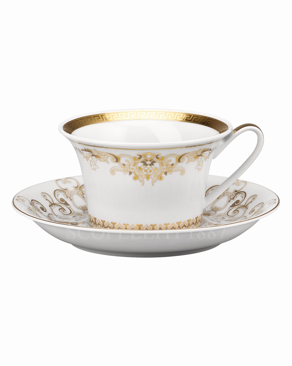 베르사체 티 컵앤소서 메두사 Gala 골드 Versace Tea Cup and Saucer Medusa Gala Gold 02057