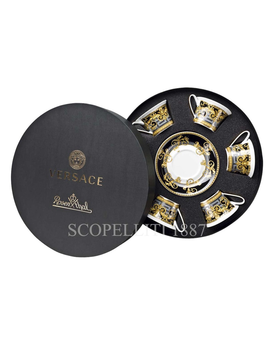 베르사체 Gift Set of 6 Tea Cups and 소서 Prestige Gala Versace Gift Set of 6 Tea Cups and Saucers Prestige Gala 02061