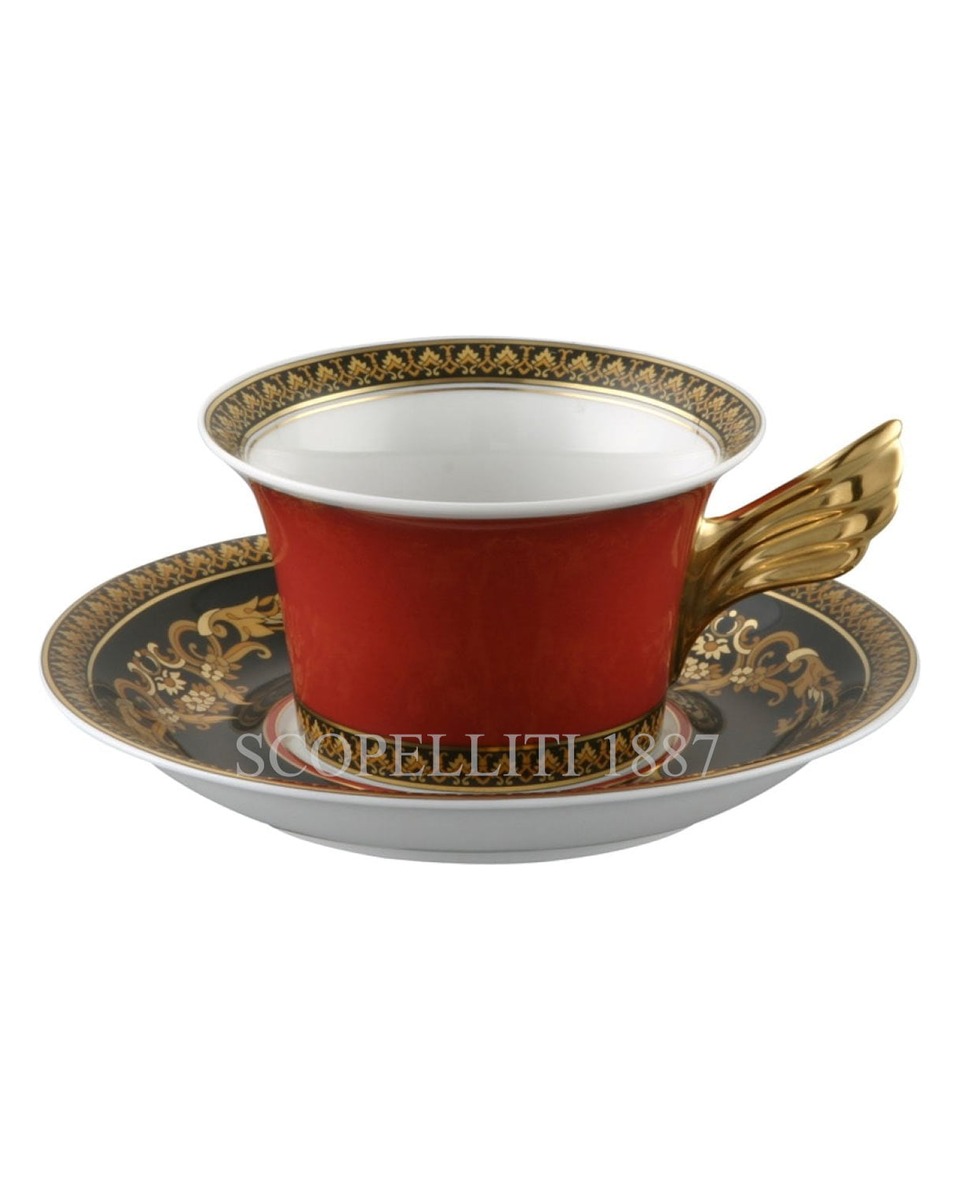 베르사체 티 컵앤소서 메두사 Red Versace Tea Cup and Saucer Medusa Red 02063