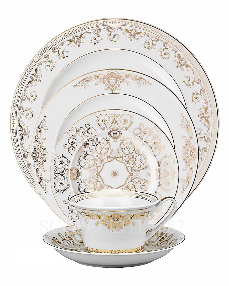 베르사체 New 메두사 Amplified 골든 Coin 5 피스 P레이스 Setting Versace New Medusa Amplified Golden Coin 5 Piece place Setting 02083