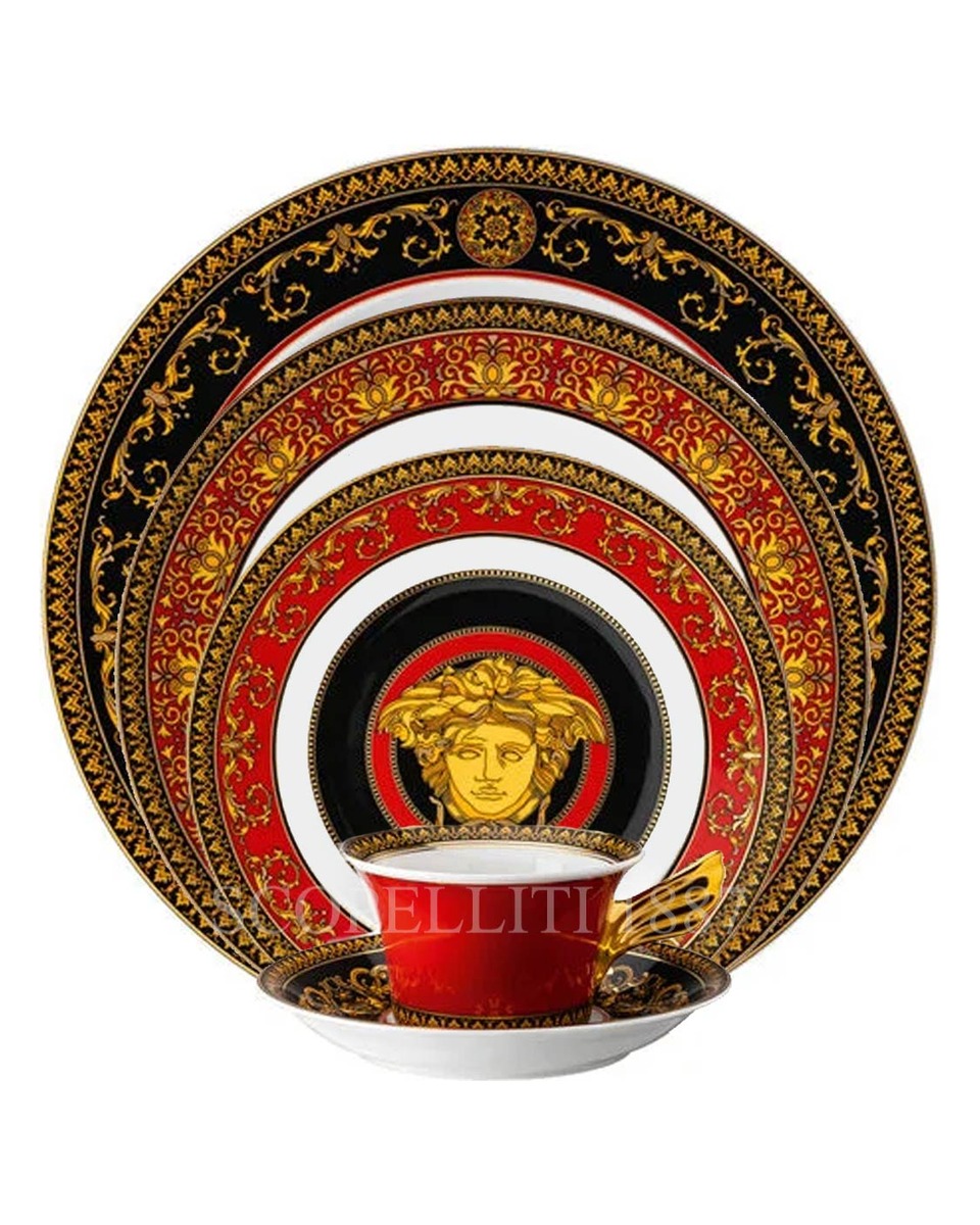 베르사체 메두사 Red 5 피스 P레이스 Setting Versace Medusa Red 5 Piece Place Setting 02090