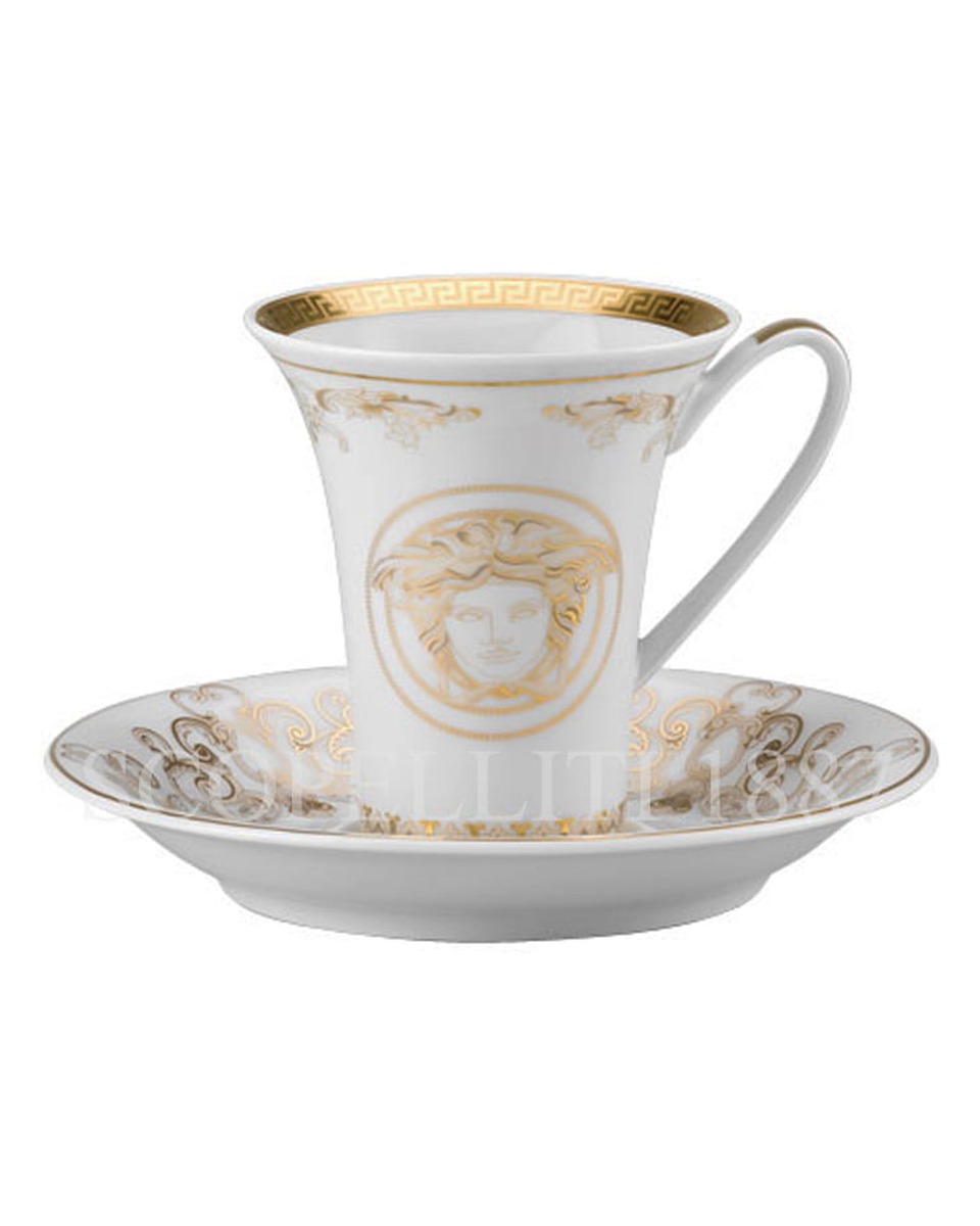 베르사체 Espresso 컵앤소서 메두사 Gala 골드 Versace Espresso Cup and Saucer Medusa Gala Gold 02142