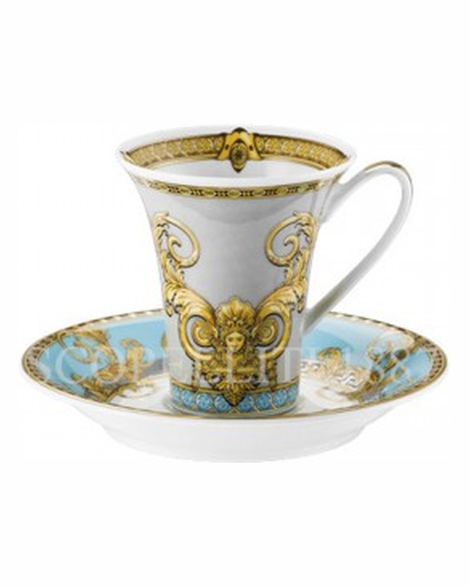 베르사체 Espresso 컵앤소서 Prestige Gala Bleu Versace Espresso Cup and Saucer Prestige Gala Bleu 02145