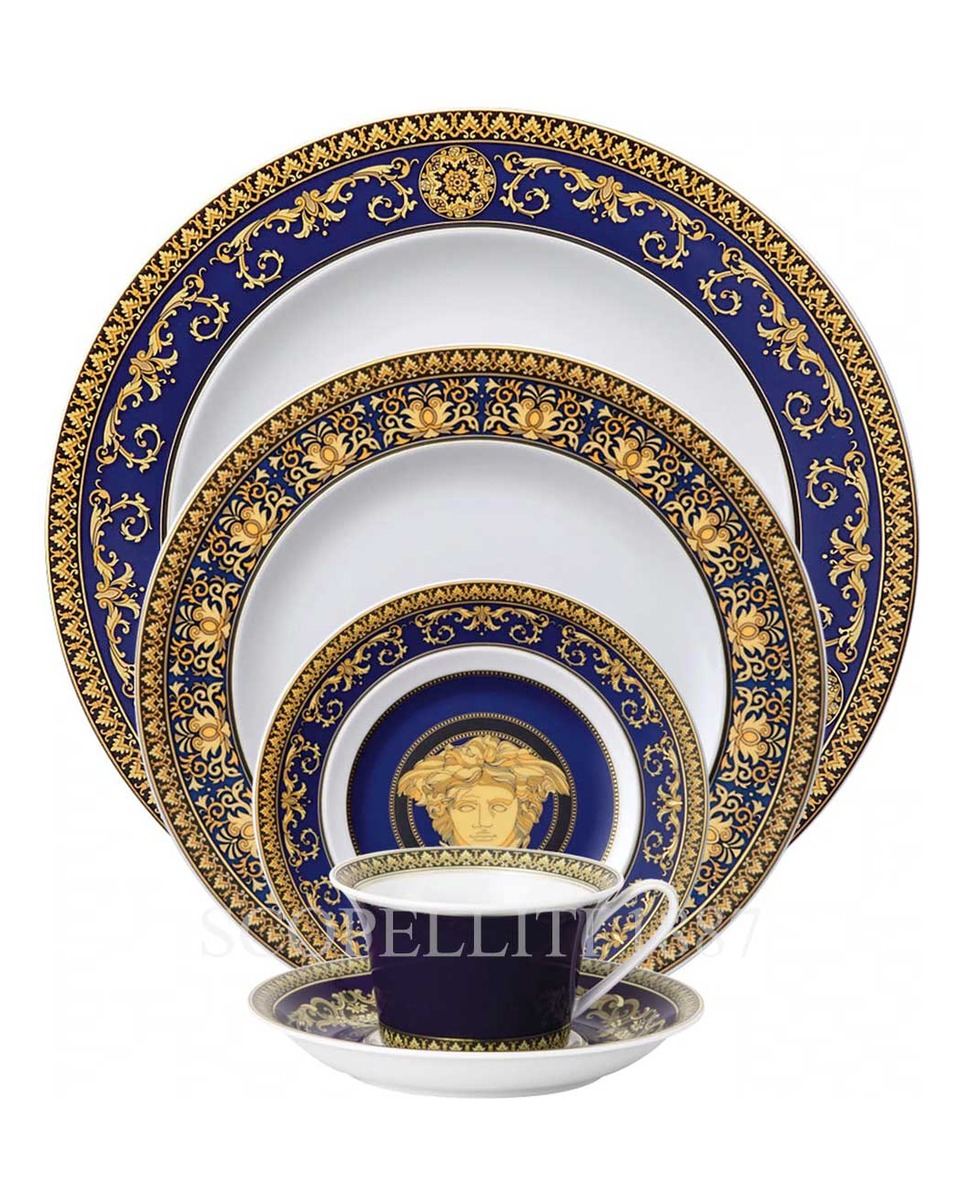 베르사체 메두사 블루 5 피스 P레이스 Setting Versace Medusa Blue 5 Piece Place Setting 02170