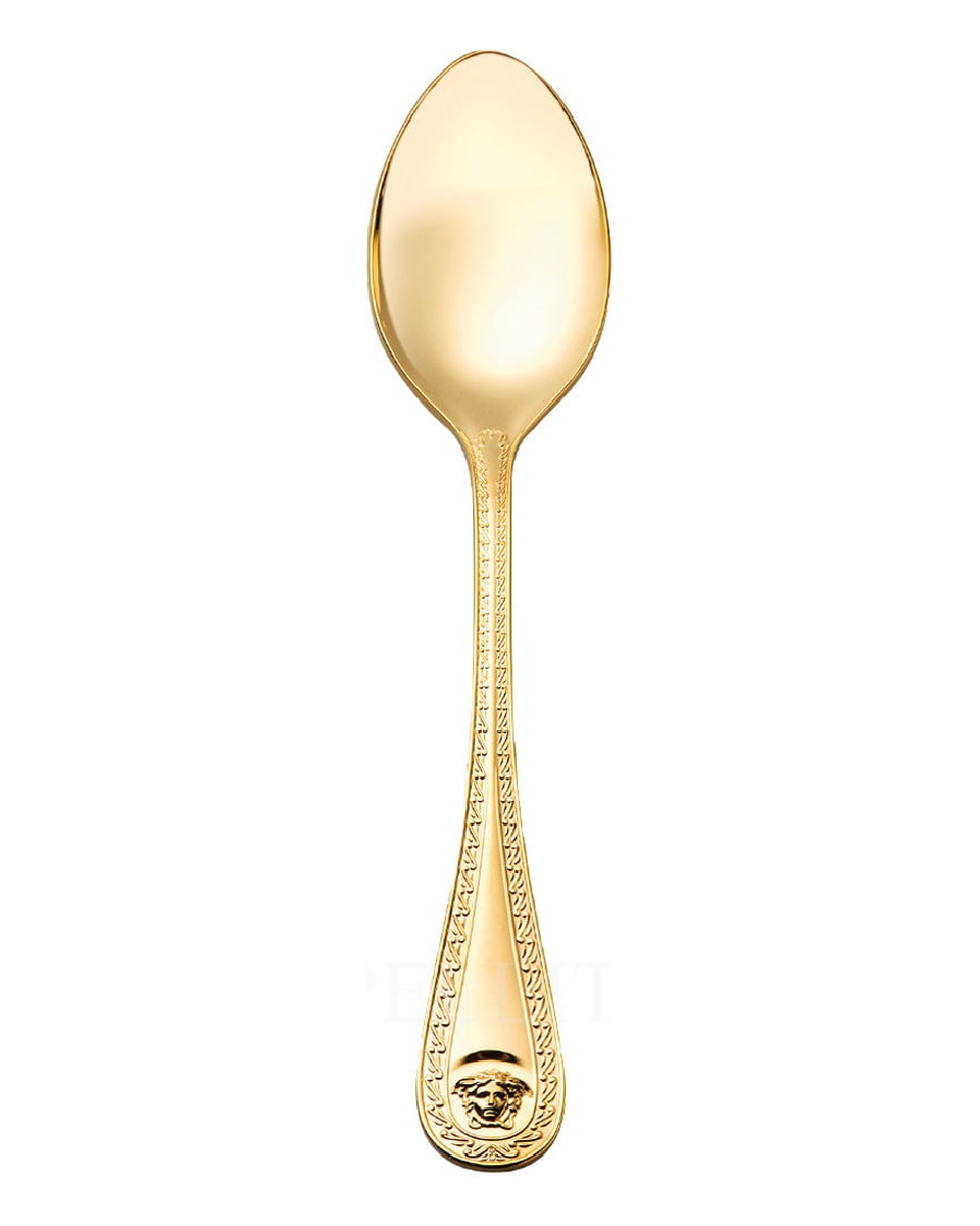 베르사체 샐러드 Spoon 라지 메두사 커트러리 골드 접시 Versace Salad Spoon Large Medusa Cutlery Gold Plated 02184