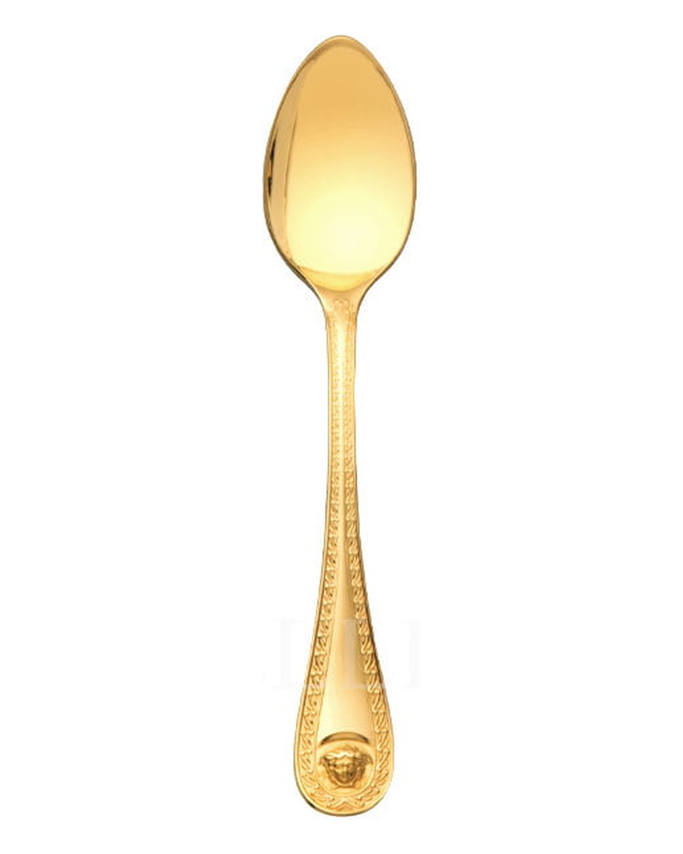 베르사체 Espresso Spoon 메두사 커트러리 골드 접시 Versace Espresso Spoon Medusa Cutlery Gold Plated 02188