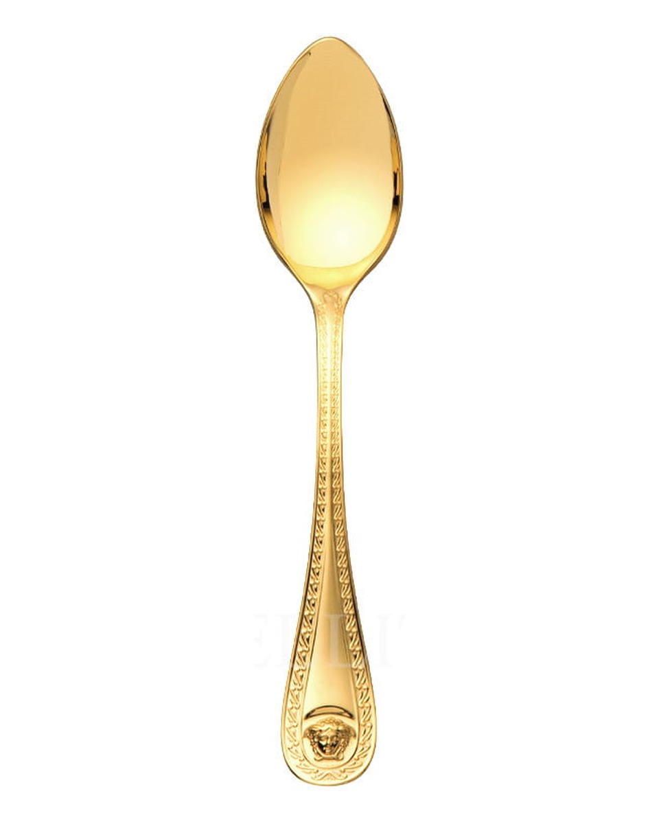 베르사체 Coffee and Tea Spoon 메두사 커트러리 골드 접시 Versace Coffee and Tea Spoon Medusa Cutlery Gold Plated 02189