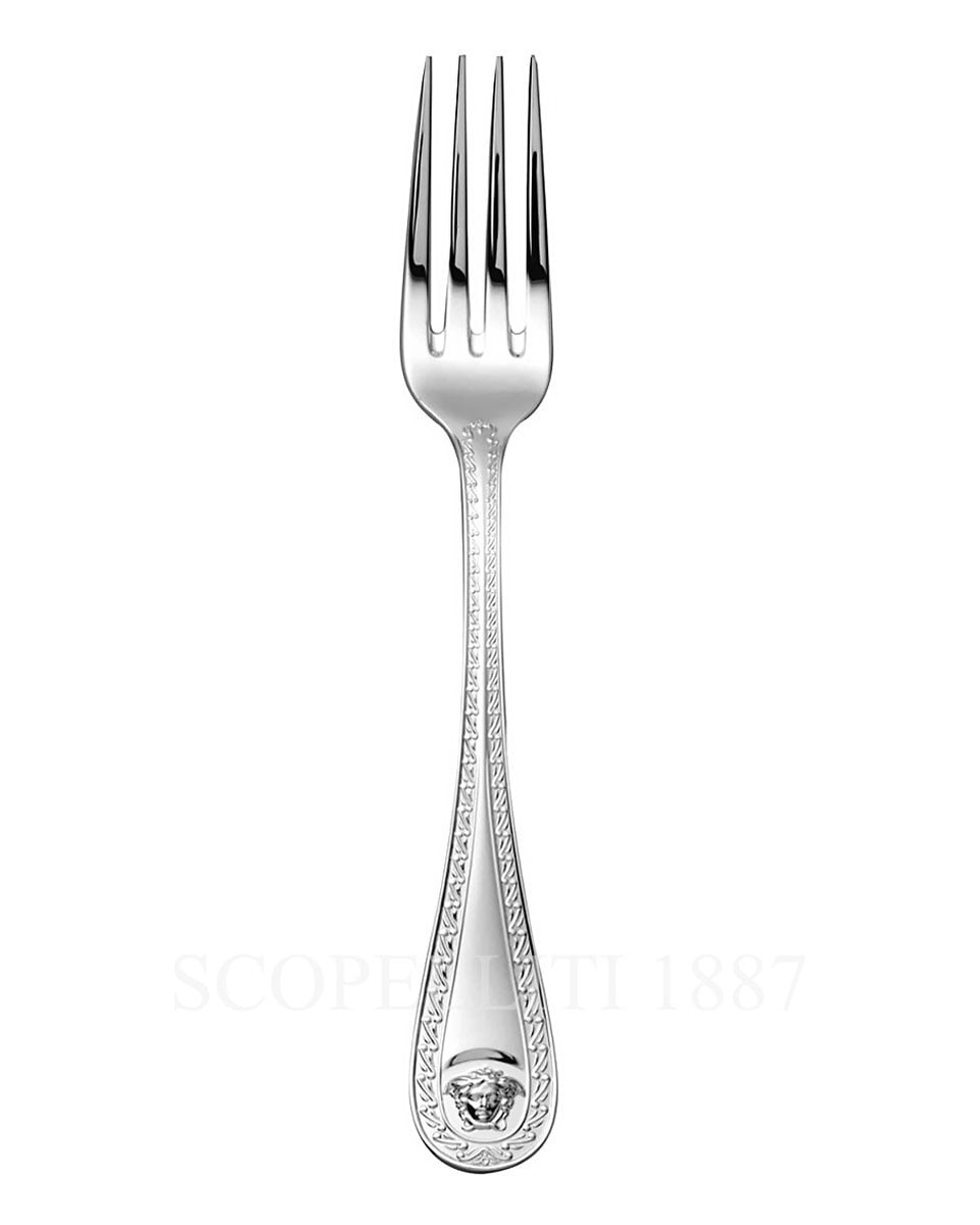 베르사체 샐러드 Fork 라지 메두사 커트러리 실버 접시 Versace Salad Fork Large Medusa Cutlery Silver Plated 02200