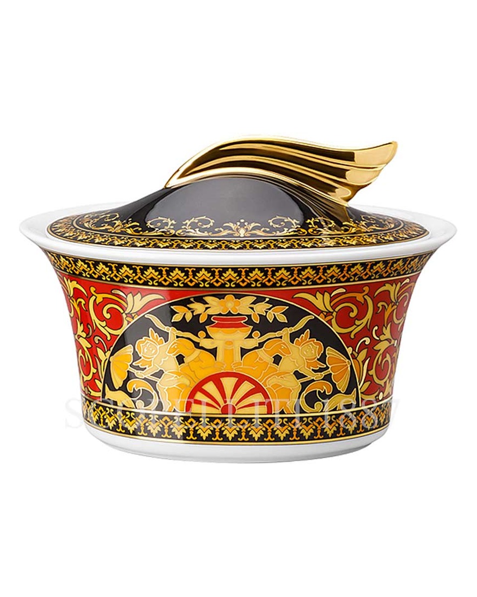 베르사체 Sugar 볼 메두사 Red Versace Sugar Bowl Medusa Red 02242