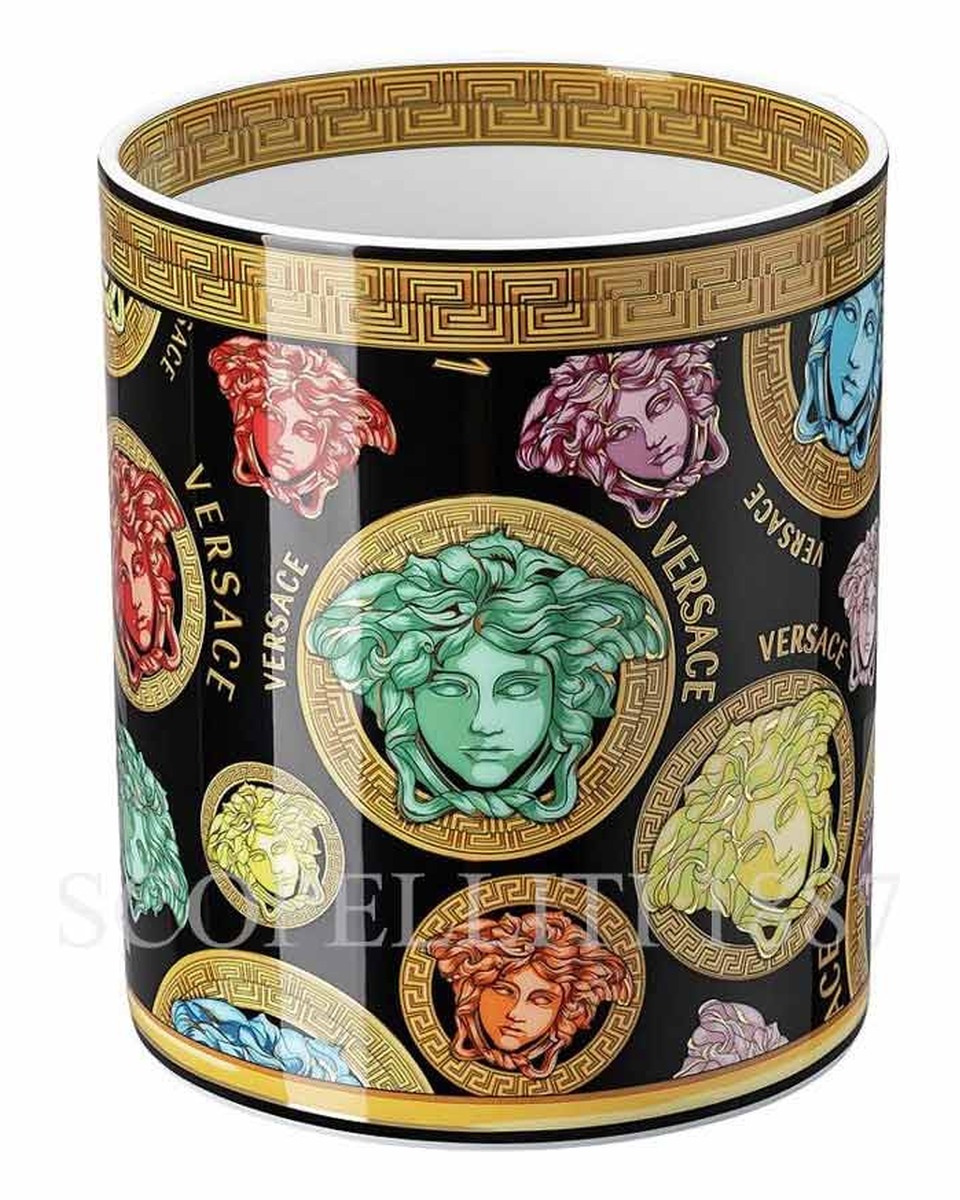 베르사체 화병 꽃병 18 cm 메두사 Amplified 오렌지 Coin Versace Vase 18 cm Medusa Amplified Orange Coin 02302