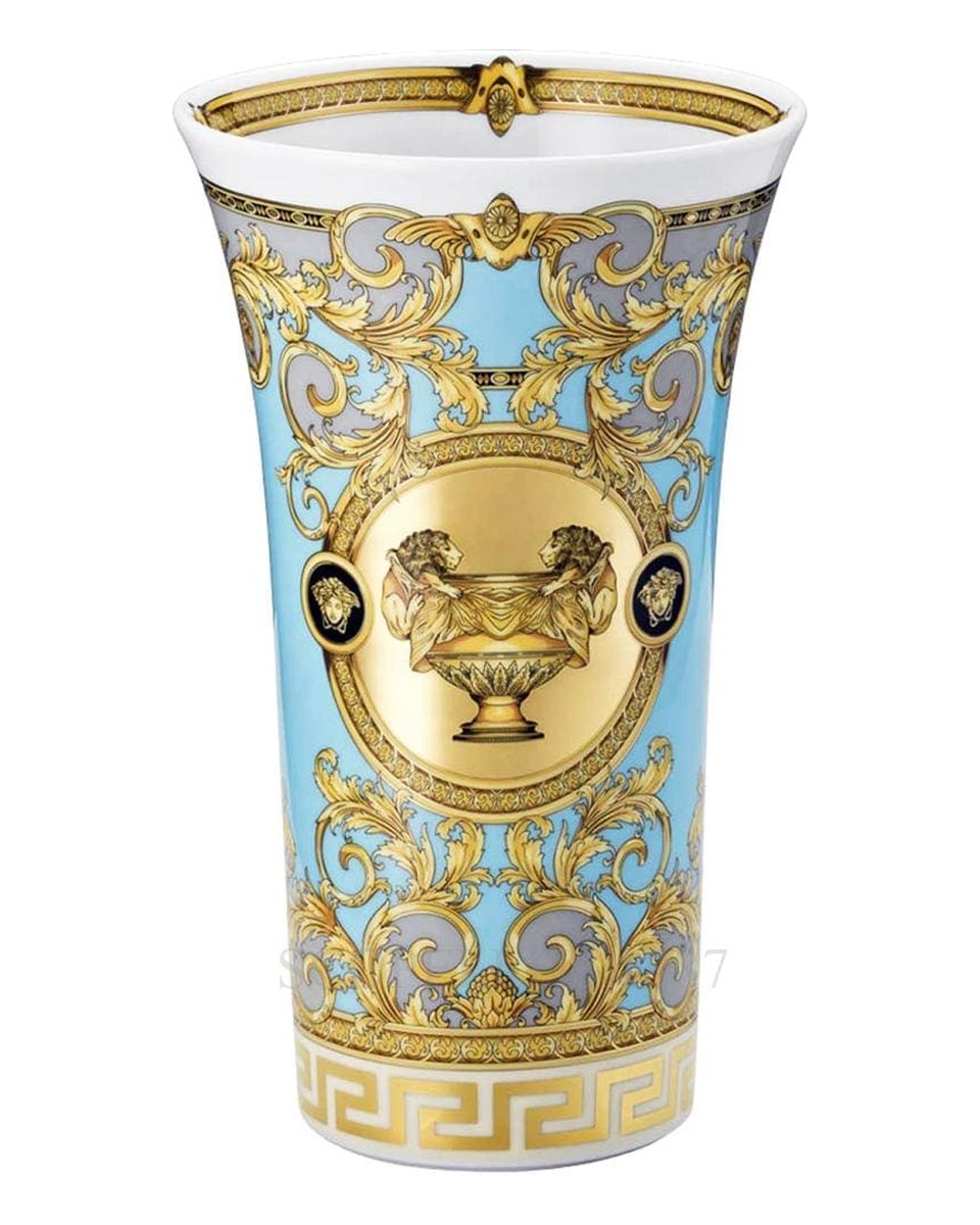 베르사체 Prestige Gala Le Bleu 화병 꽃병 26 cm by 로젠탈 Versace Prestige Gala Le Bleu Vase 26 cm by Rosenthal 02299