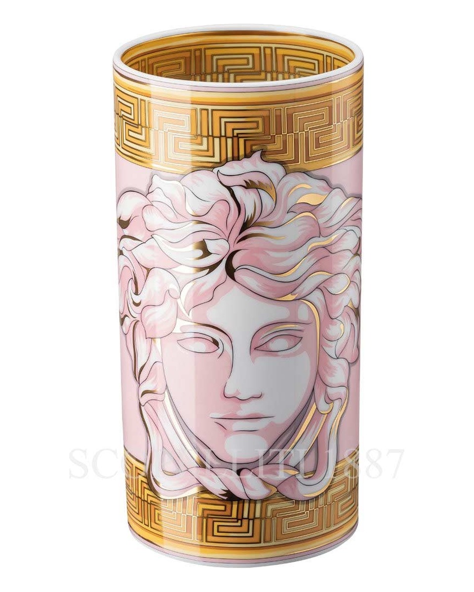 베르사체 화병 꽃병 24 cm 메두사 Amplified 핑크 Coin Versace Vase 24 cm Medusa Amplified Pink Coin 02315
