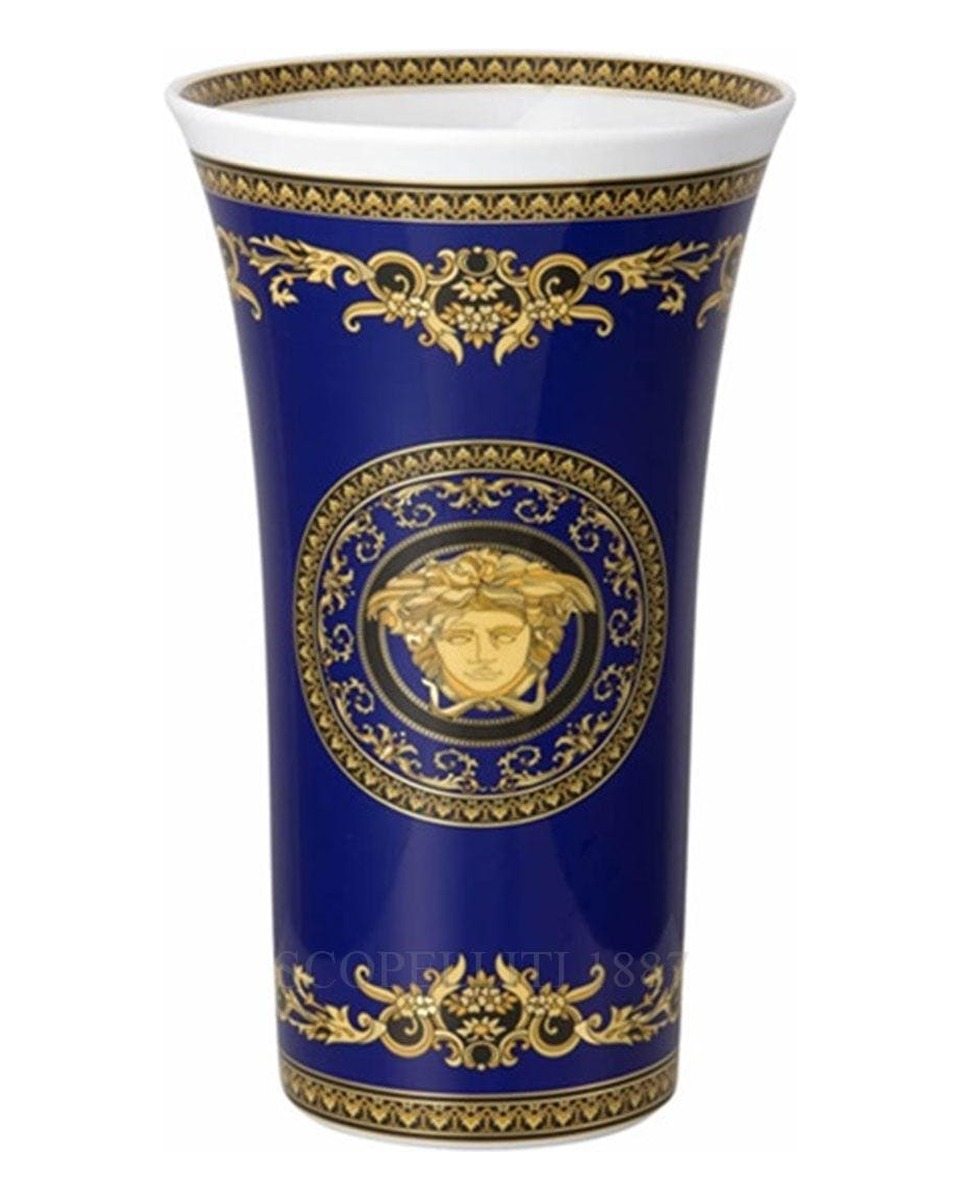 베르사체 메두사 블루 화병 꽃병 34 cm by 로젠탈 Versace Medusa Blue Vase 34 cm by Rosenthal 02385