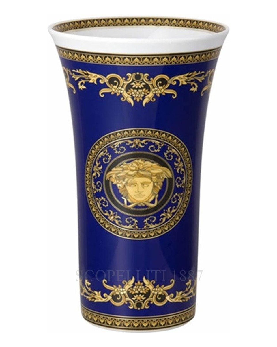 베르사체 메두사 블루 화병 꽃병 26 cm by 로젠탈 Versace Medusa Blue Vase 26 cm by Rosenthal 02389