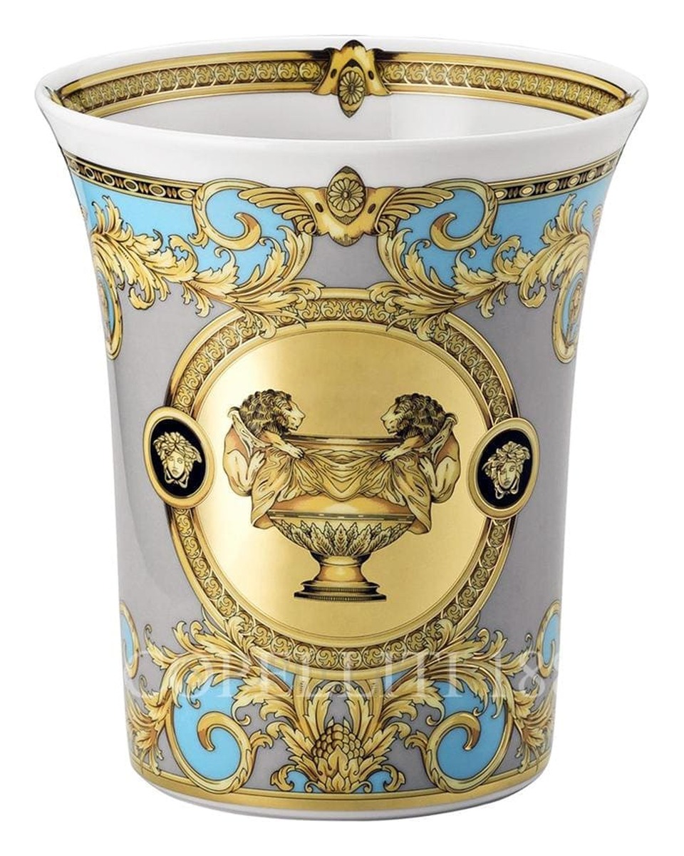 베르사체 Prestige Gala Le Bleu 화병 꽃병 18 cm by 로젠탈 Versace Prestige Gala Le Bleu Vase 18 cm by Rosenthal 02393