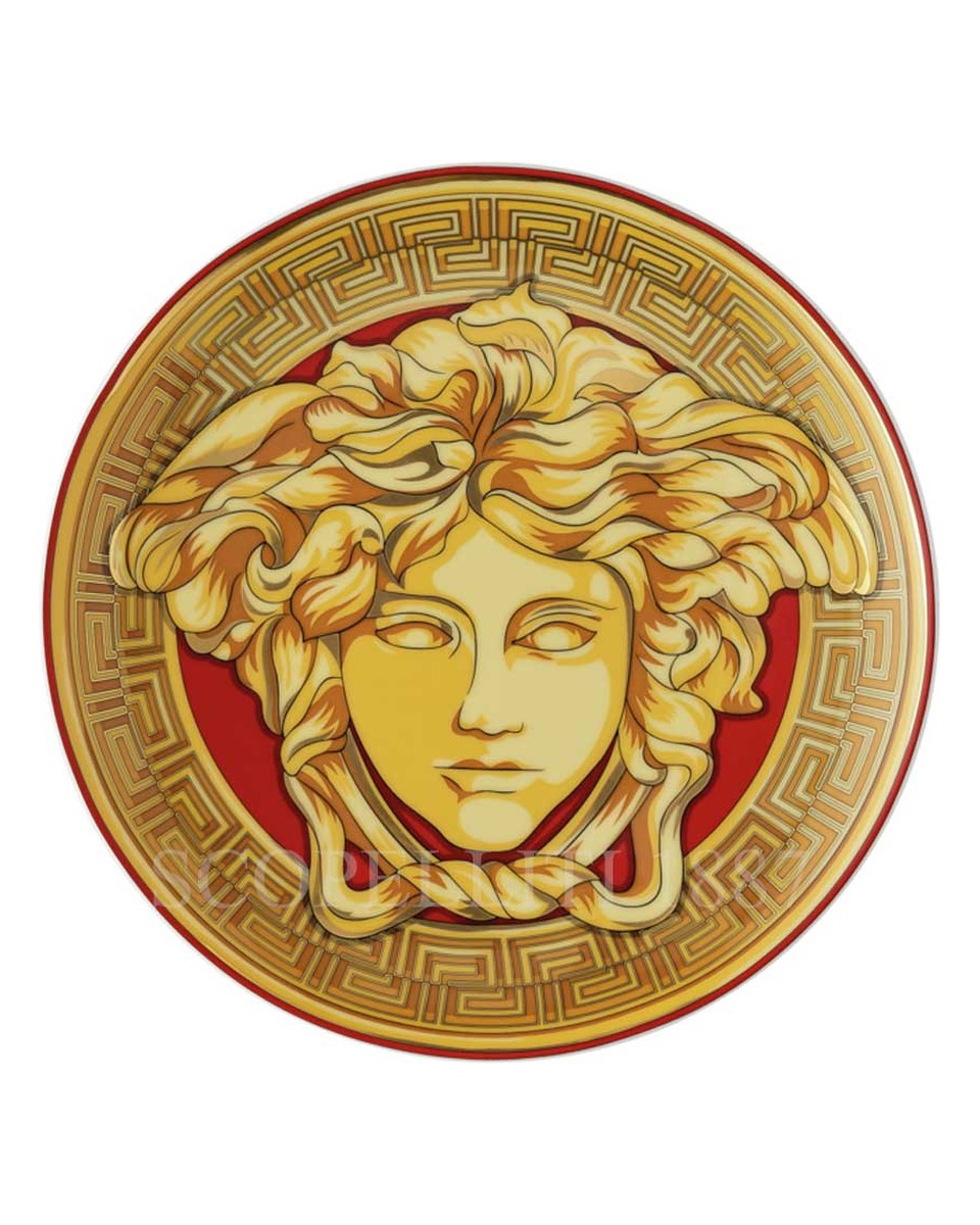 베르사체 파스타접시 메두사 Amplified 골든 Coin Versace Soup Plate Medusa Amplified Golden Coin 02402
