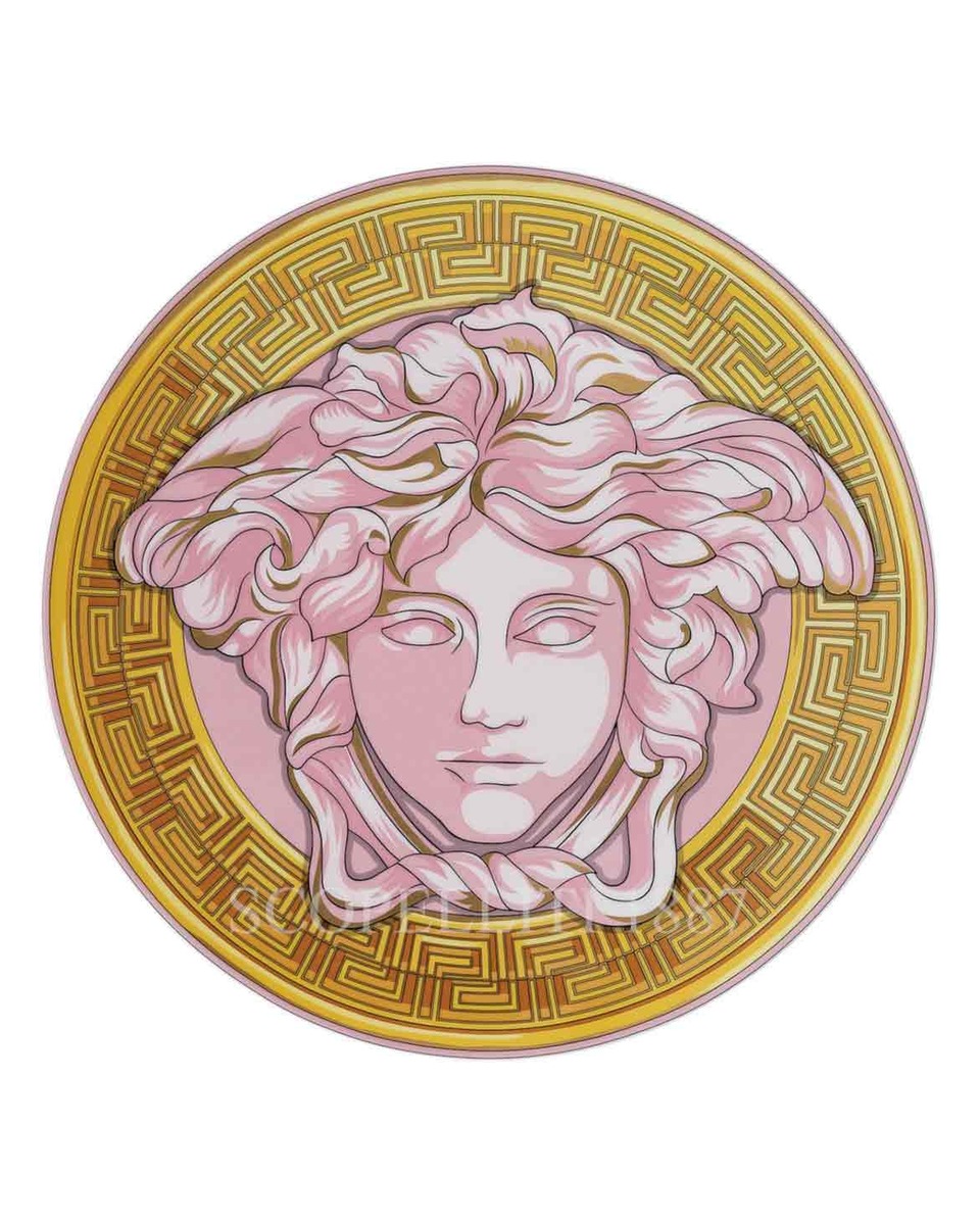 베르사체 Presentation 접시 메두사 Amplified 로즈 Coin Versace Presentation Plate Medusa Amplified Rose Coin 02407
