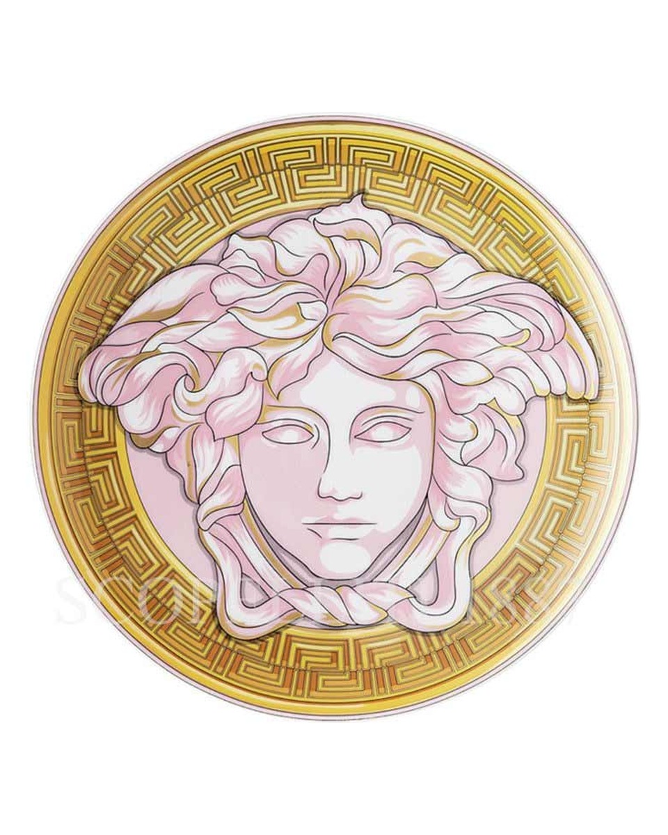 베르사체 브레드 접시 메두사 Amplified 핑크 Coin Versace Bread Plate Medusa Amplified Pink Coin 02410