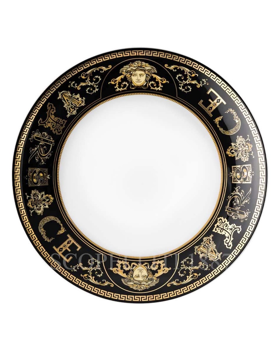 베르사체 디저트접시 21 cm Virtus Gala 블랙 Versace Dessert Plate 21 cm Virtus Gala Black 02435