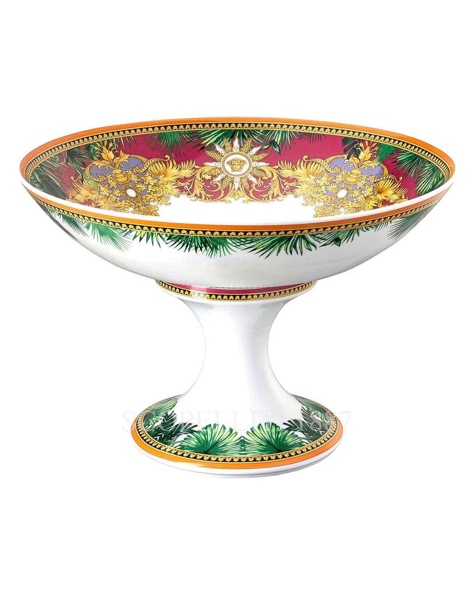 베르사체 볼 on Foot 35 cm Jungle Animalier Versace Bowl on Foot 35 cm Jungle Animalier 02527