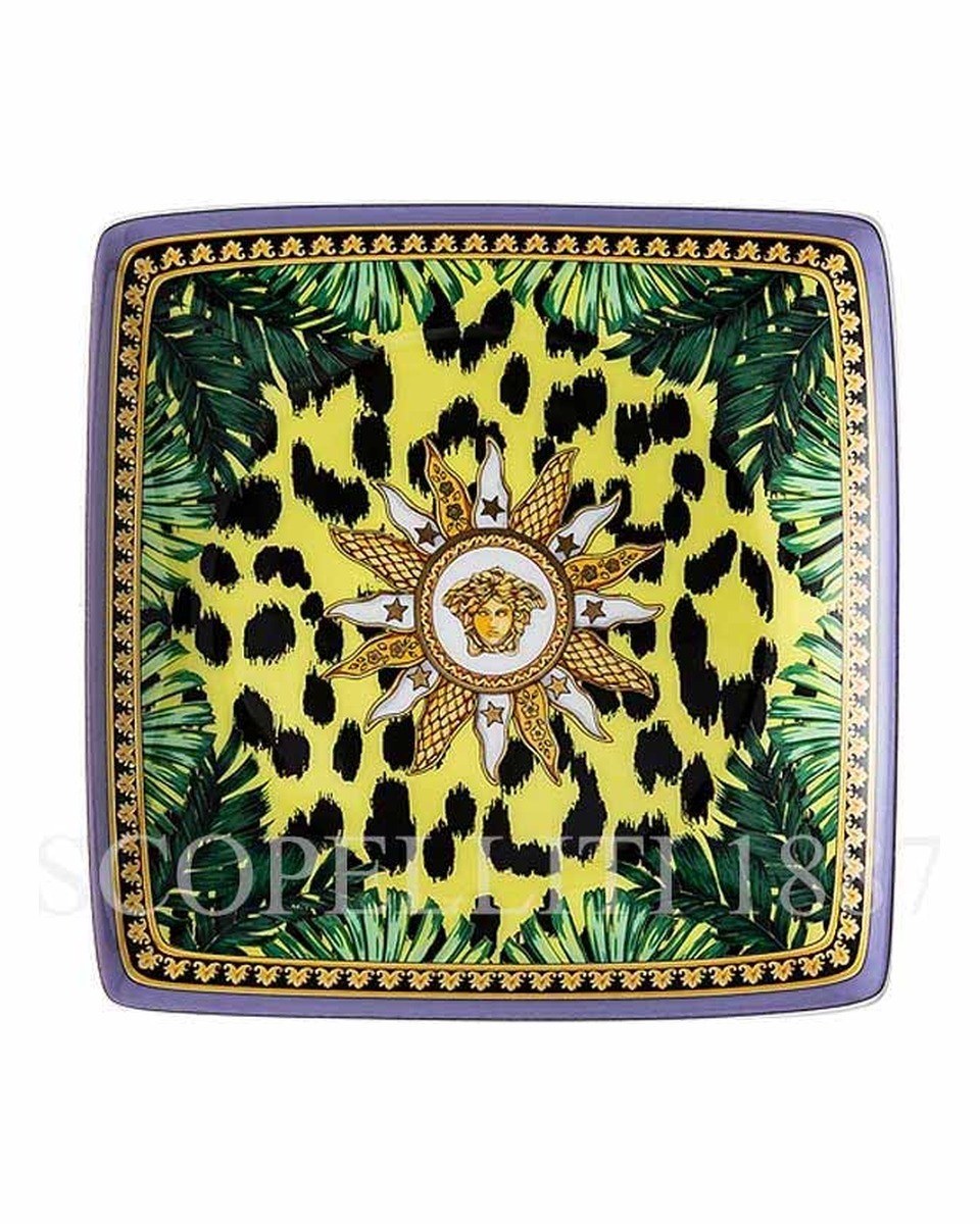 베르사체 사각 스퀘어 Flat 볼 12 cm Jungle Animalier Versace Square Flat Bowl 12 cm Jungle Animalier 02528