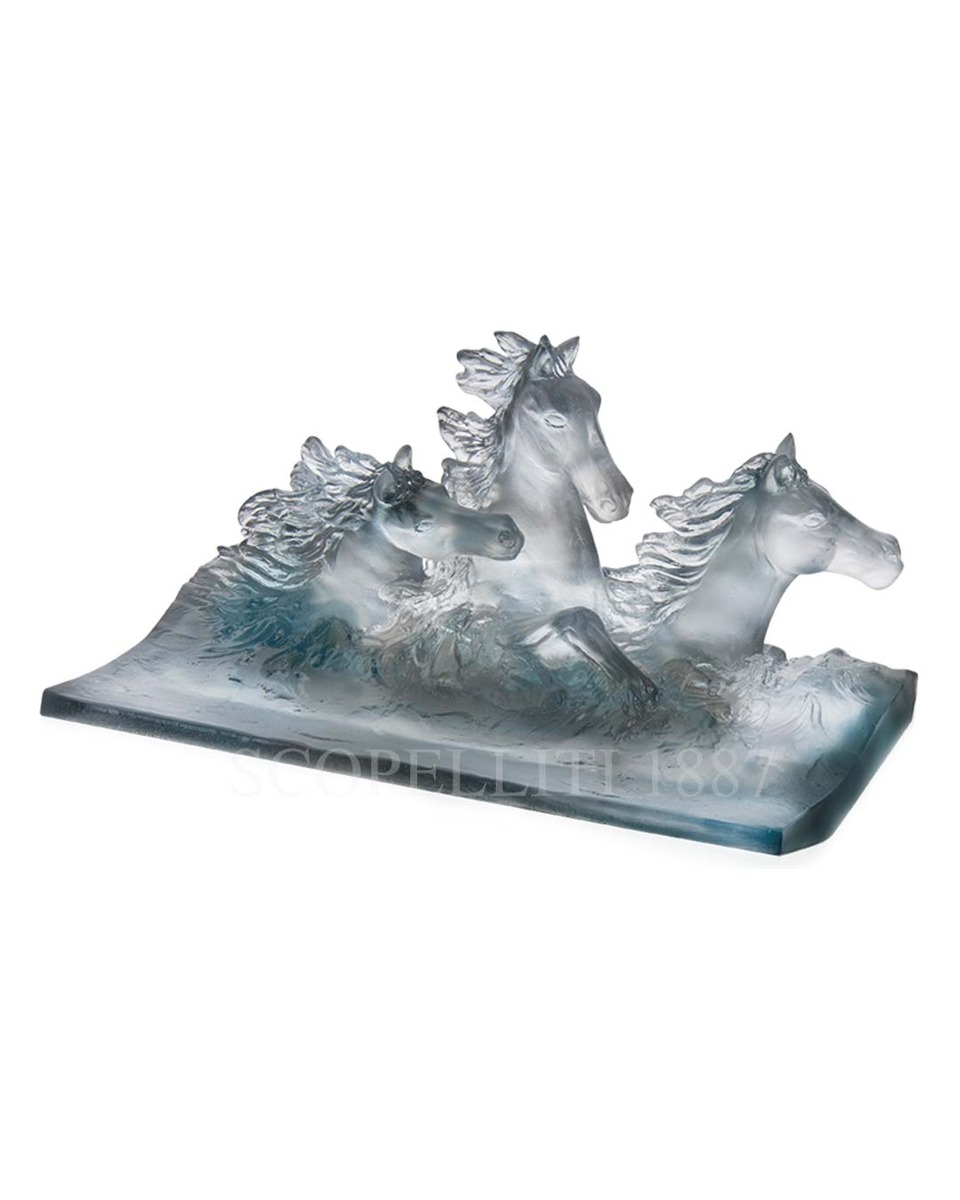 DAUM Cavalcade 크리스탈 Pencil Holder 그레이 블루 Daum Cavalcade Crystal Pencil Holder Grey Blue 02613