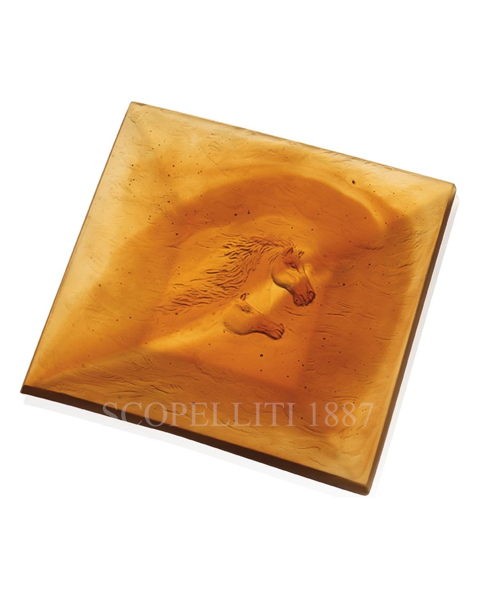 DAUM Cavalcade 크리스탈 트레이 Amber Daum Cavalcade Crystal Tray Amber 02614
