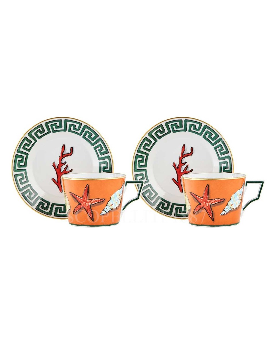 GINORI 1735 Ginori Gift Set of 2 Tea Cups il Viaggio di Nettuno Ginori 1735 Ginori Gift Set of 2 Tea Cups il Viaggio di Nettuno 01022