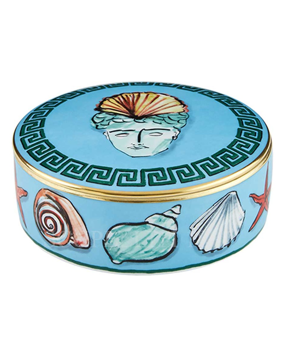 GINORI 1735 Ginori Round Box 씨 블루 il Viaggio di Nettuno Ginori 1735 Ginori Round Box Sea Blue il Viaggio di Nettuno 01084