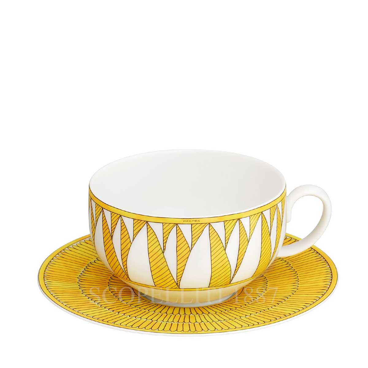 에르메스 Hermès Soleil d’Hermès Breakfast Cup & Saucer Set for 2 046015P x 2 1/2