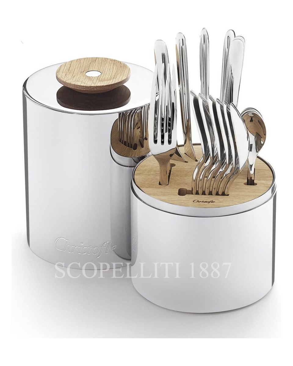 크리스토플레 Essentiel 24 pcs 스테인리스 스틸 커트러리 세트 Christofle Essentiel 24 pcs Stainless Steel Cutlery Set 00612 1/3