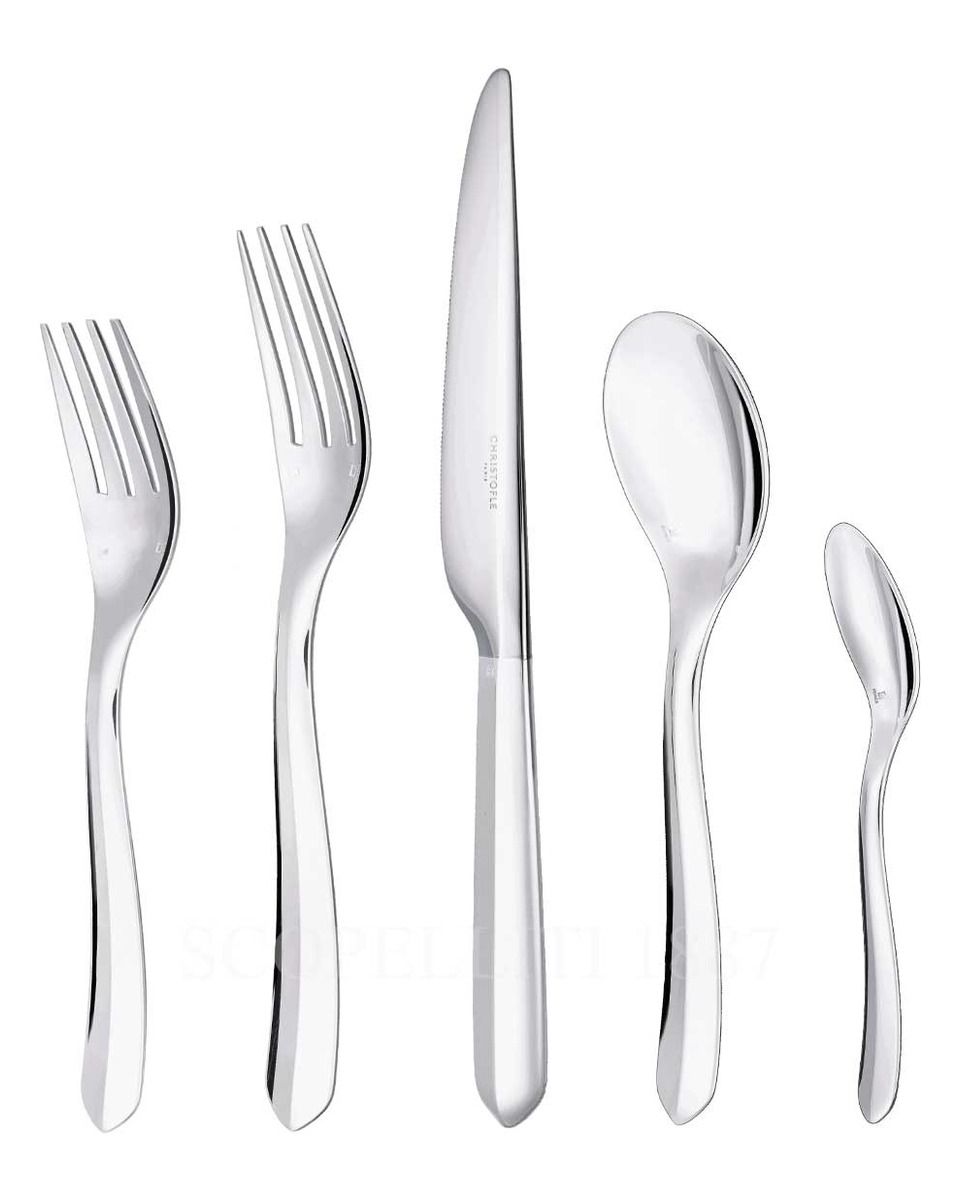 크리스토플레 New 5 피스 P레이스 Setting Infini 실버 접시D Christofle New 5 Piece Place Setting Infini Silver Plated 00628 1/3