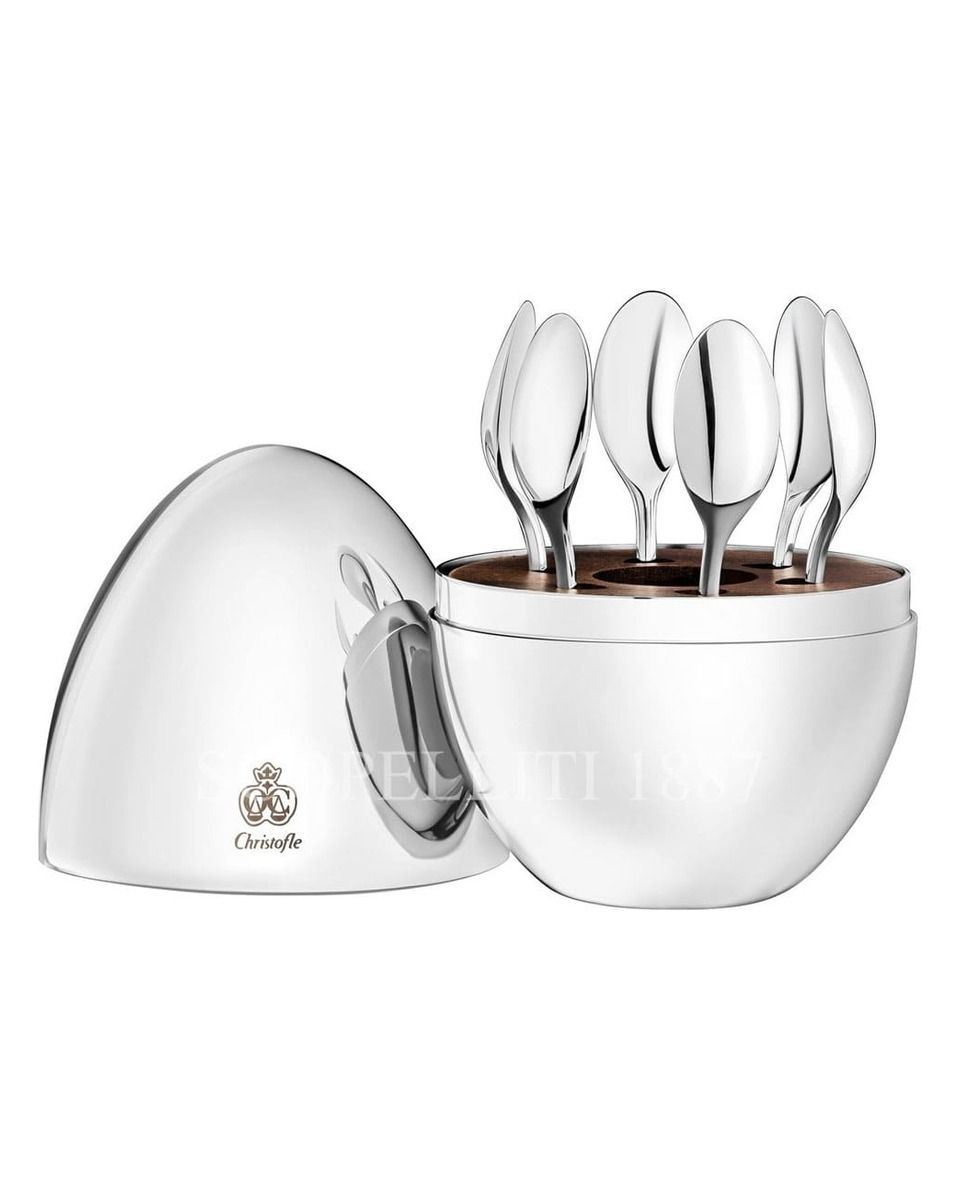 크리스토플레 Mood Coffee 실버 접시D Espresso 스푼 Christofle Mood Coffee Silver Plated Espresso Spoons 00646 1/3