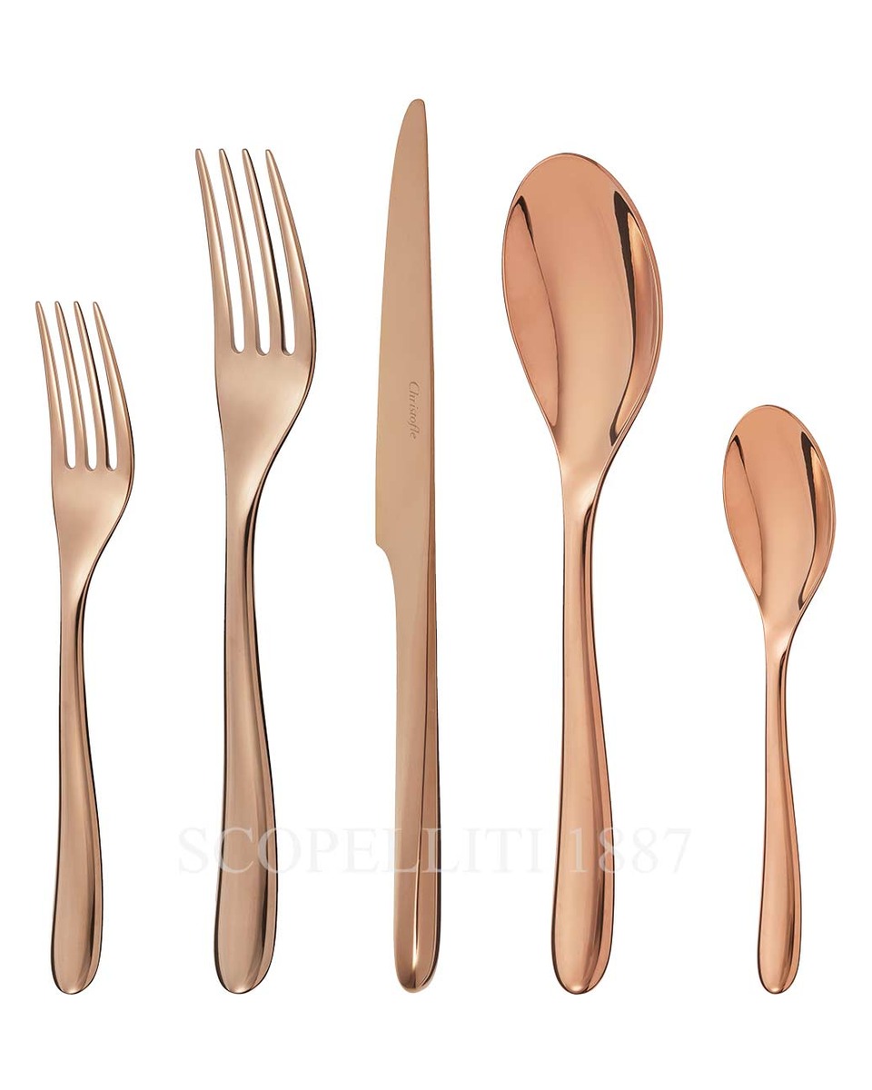 크리스토플레 5 피스 P레이스 Setting L’Ame 코퍼 스테인리스 스틸 Christofle 5 Piece Place Setting L’Ame Copper Stainless Steel 00652