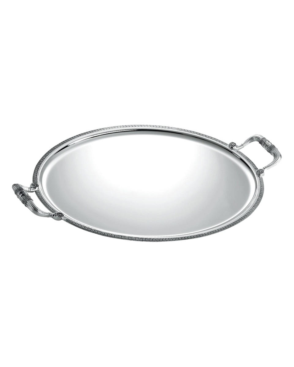 크리스토플레 Malmaison 실버 접시D 오발 서빙 트레이 with Handles Christofle Malmaison Silver Plated Oval Serving Tray with Handles 00663 1/1