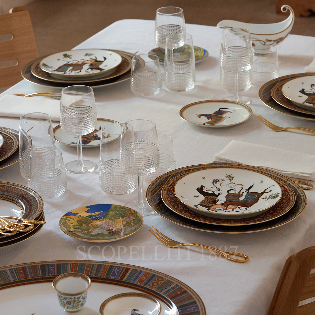 에르메스 Hermes Dinner Set Cheval d'Orient 009802P + 009807P + 009812P + 009816P 2/5