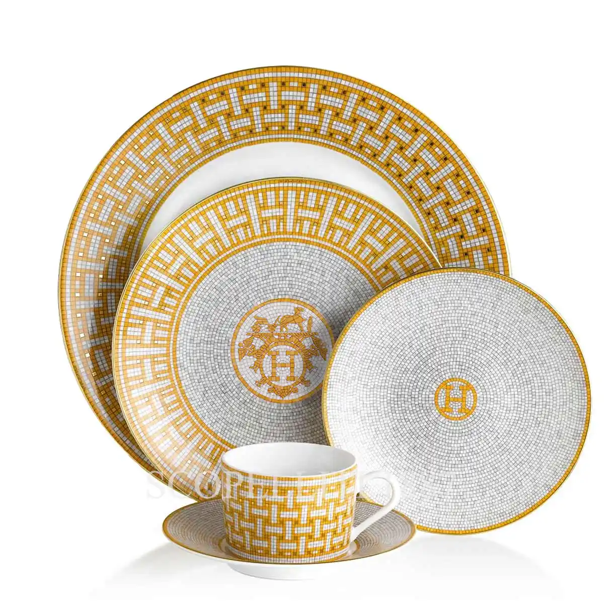 에르메스 Hermès Mosaique au 24 5-Piece Place Setting 026001P + 026007P + 026012P + 026016P 1/5