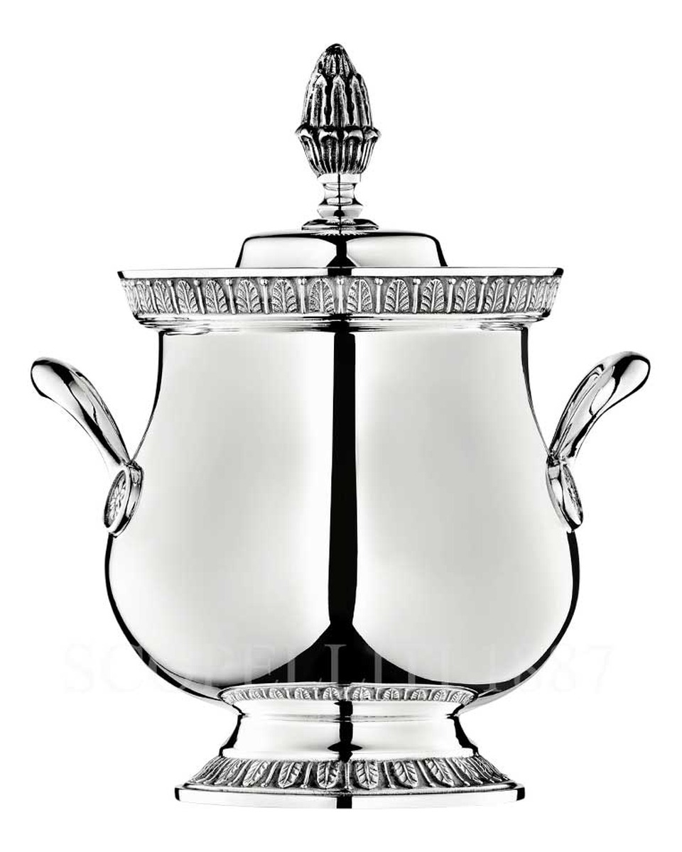 크리스토플레 Malmaison 실버 접시D Sugar 볼 with Lid Christofle Malmaison Silver Plated Sugar Bowl with Lid 00679