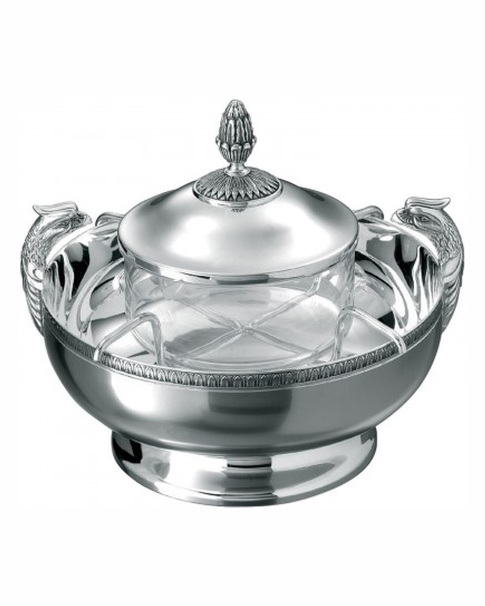 크리스토플레 Malmaison 실버 접시D C아비아R Serving Set Christofle Malmaison Silver Plated Caviar Serving Set 00683