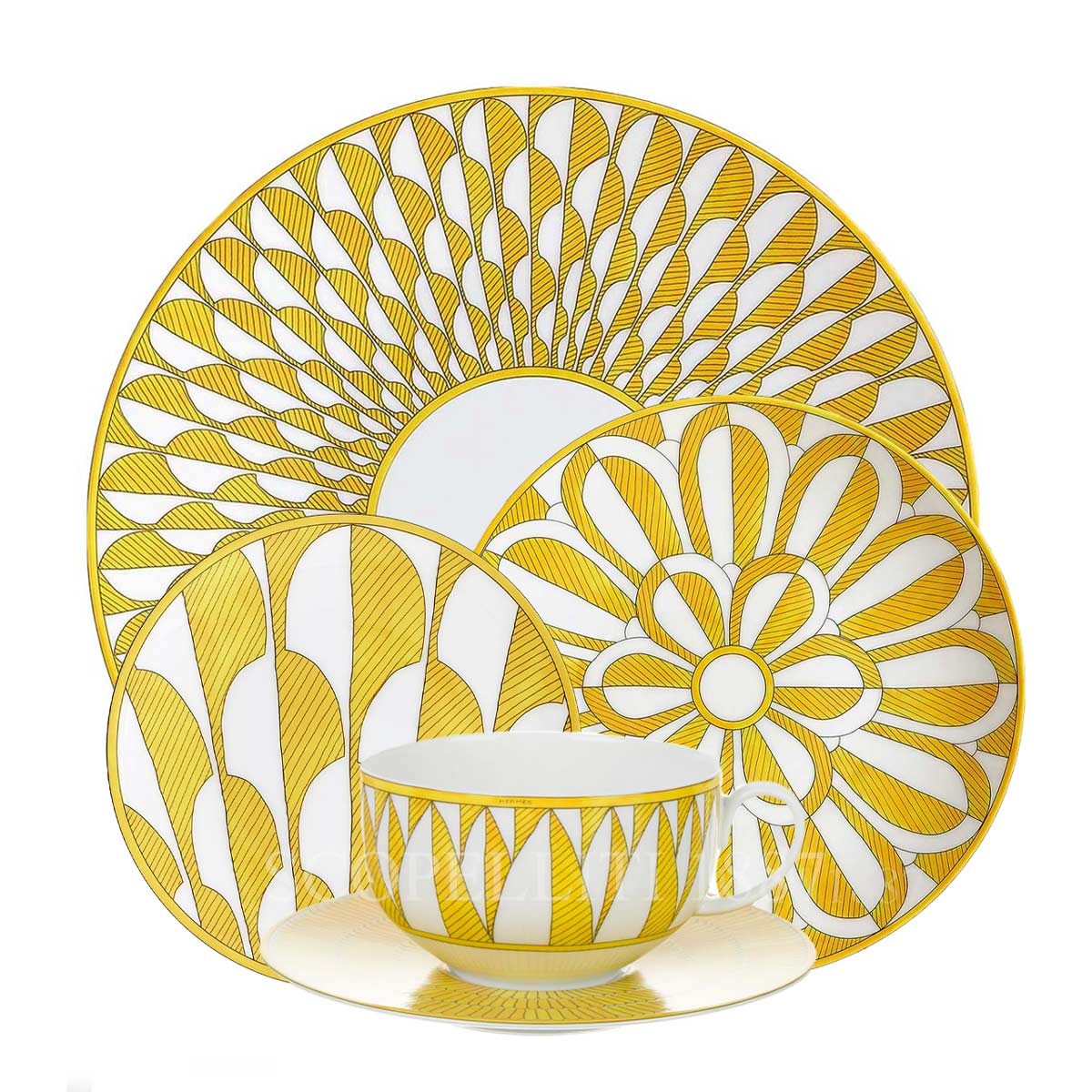에르메스 Soleil d’Hermès 5-piece Dinner Set 046001P + 046107P + 046012P + 046016P 1/5