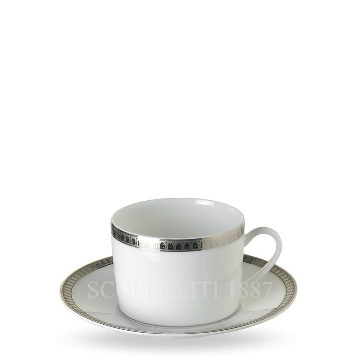 크리스토플 Christofle Malmaison Platinum Tea Cup and Saucer B07645520 1/3