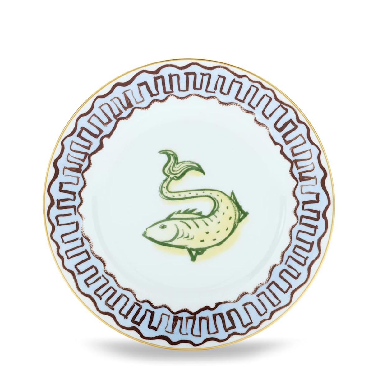 지노리 1735 Ginori Il Viaggio di Nettuno Dessert Plate Fish Sky Blue 004RG00 FPT110010220G00135002 1/3